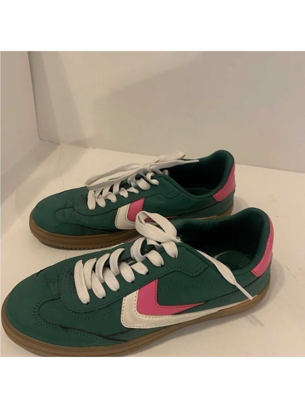Dolce Vita Green Sneakers with Pink and White Details - Picture 2 of 3